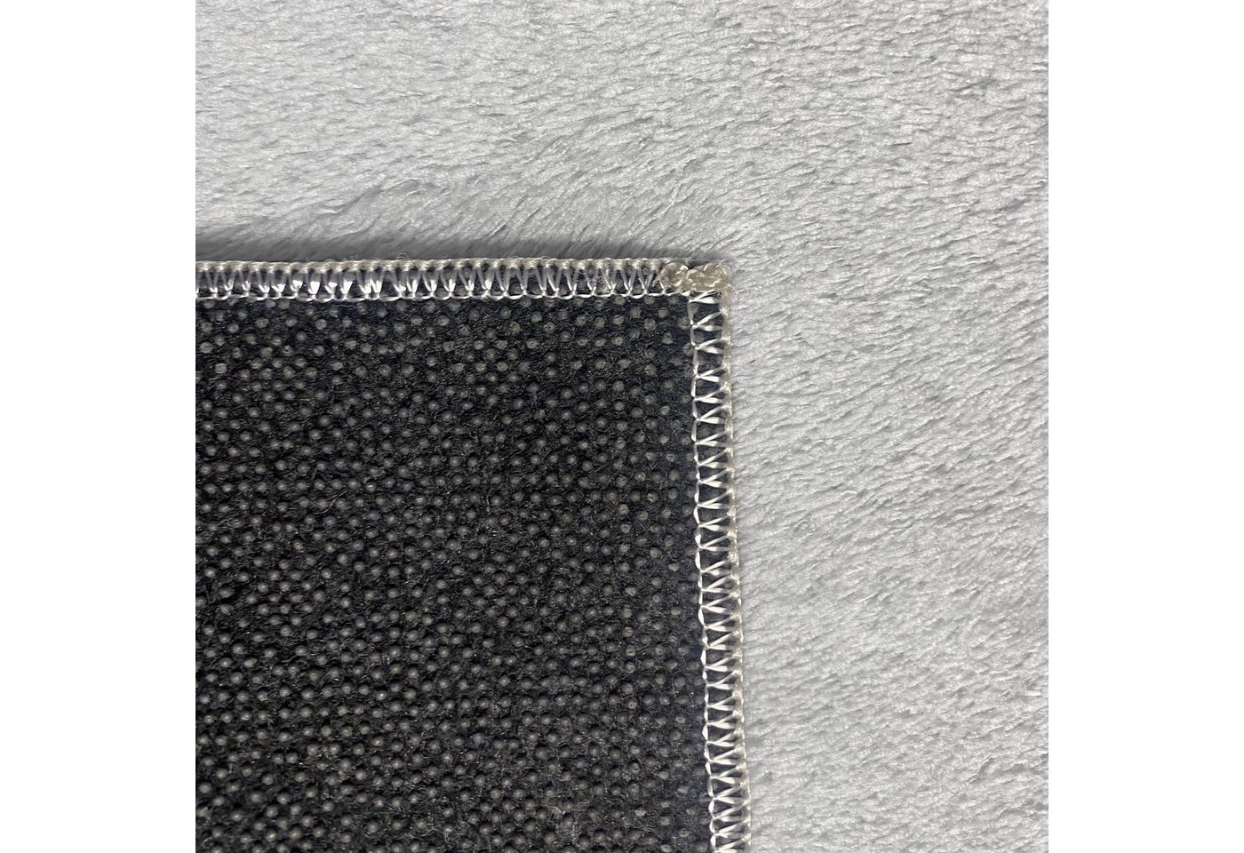 Carpetia Teppich Moderner Uni-Kurzflor, Höhe: 16 mm, kuschelig weich, waschbar, rutschhemmende Rückseite – Bild 3 von 3