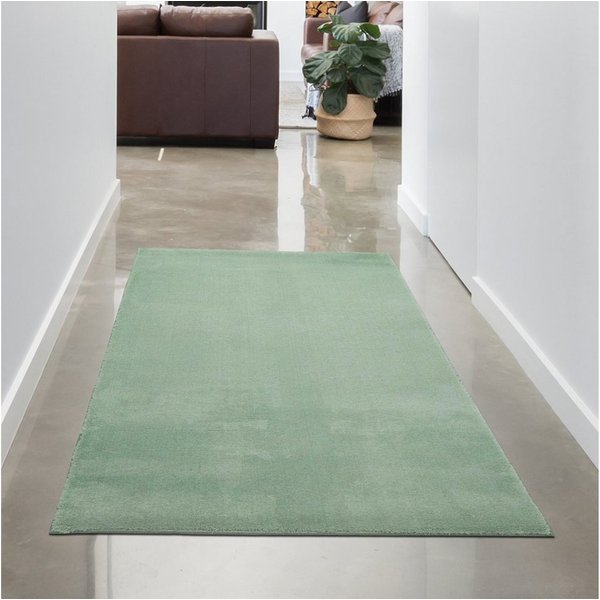 Carpetia Teppich Moderner Uni-Kurzflor, Höhe: 16 mm, kuschelig weich, waschbar, rutschhemmende Rückseite
