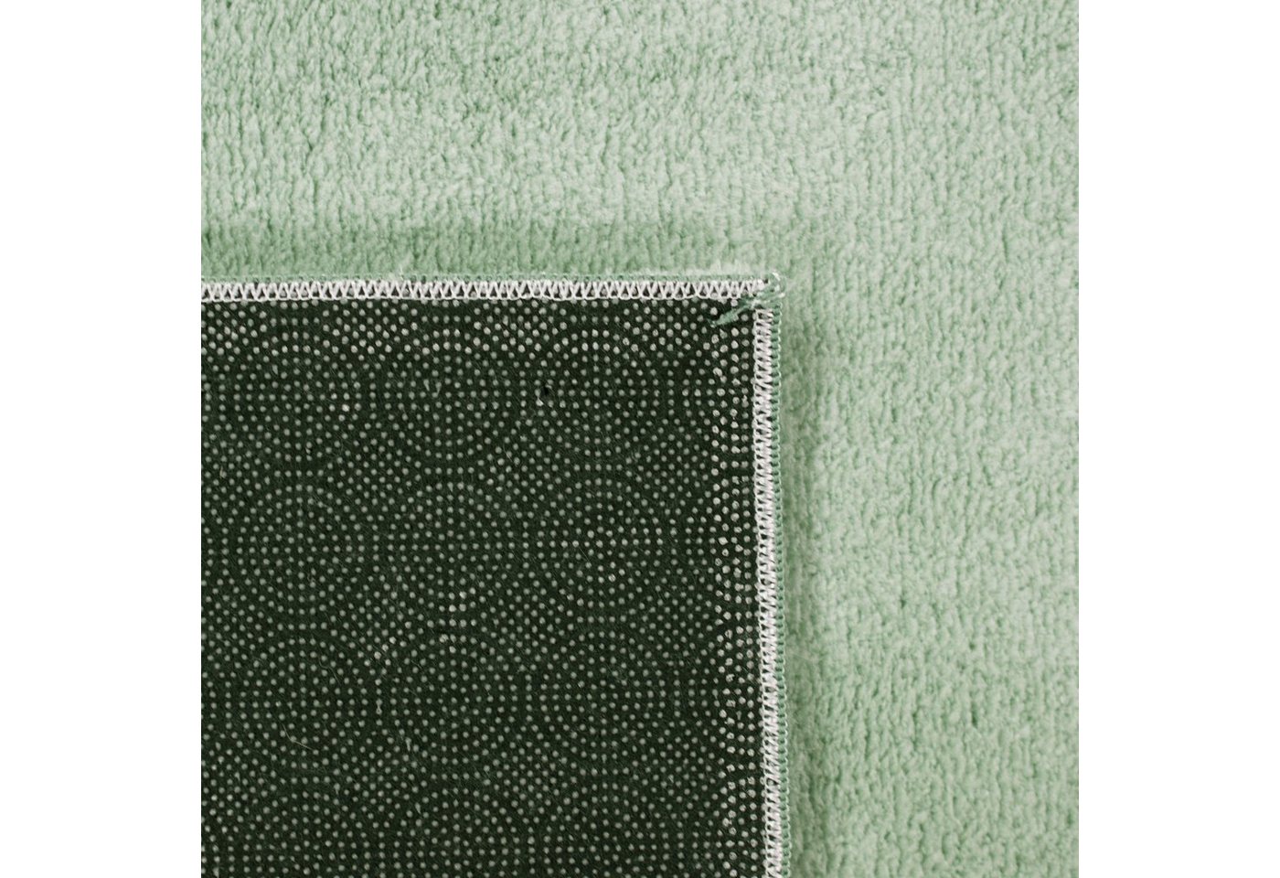 Carpetia Teppich Moderner Uni-Kurzflor, Höhe: 16 mm, kuschelig weich, waschbar, rutschhemmende Rückseite – Bild 3 von 3