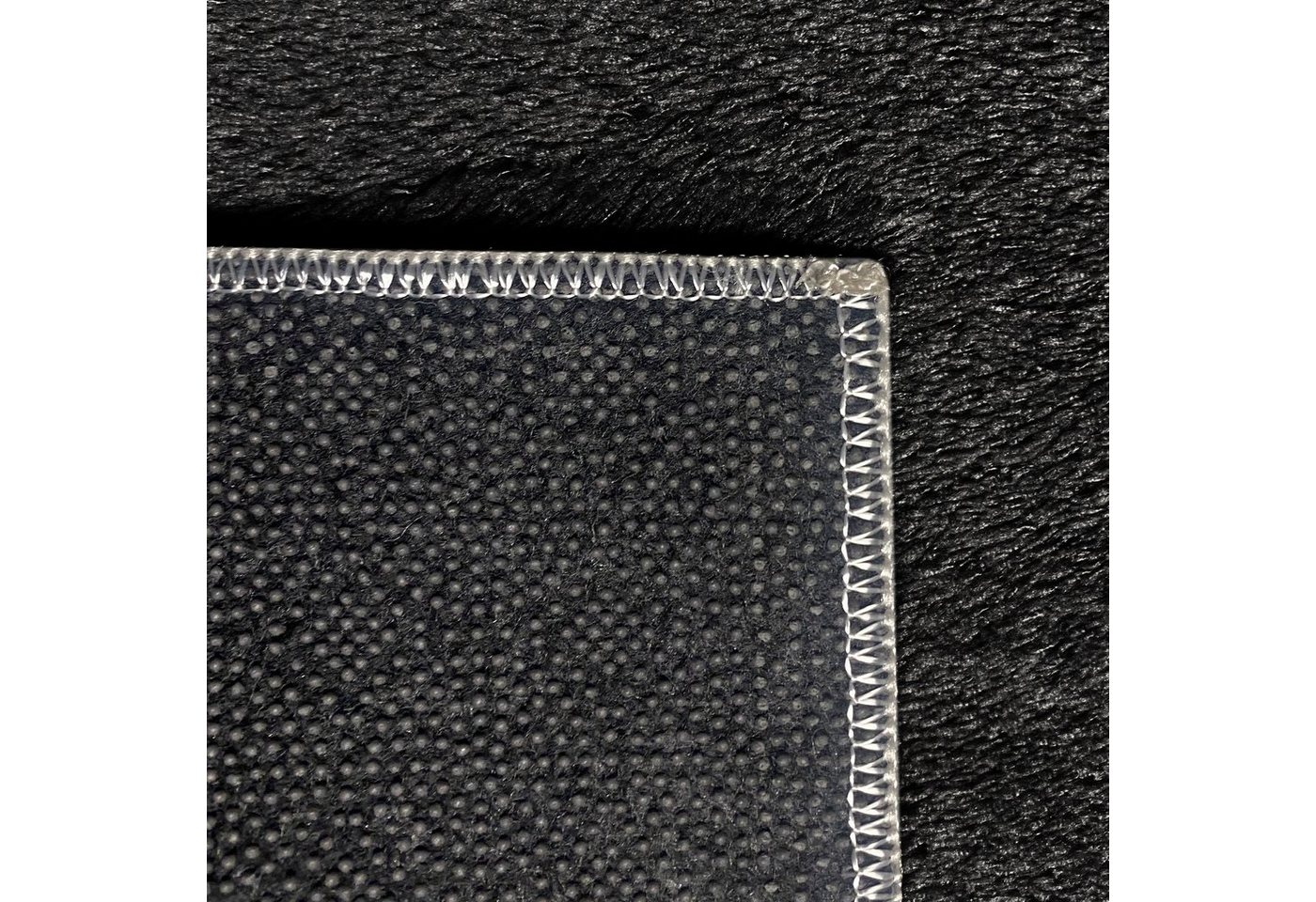 Carpetia Teppich Moderner Uni-Kurzflor, Höhe: 16 mm, kuschelig weich, waschbar, rutschhemmende Rückseite – Bild 4 von 4