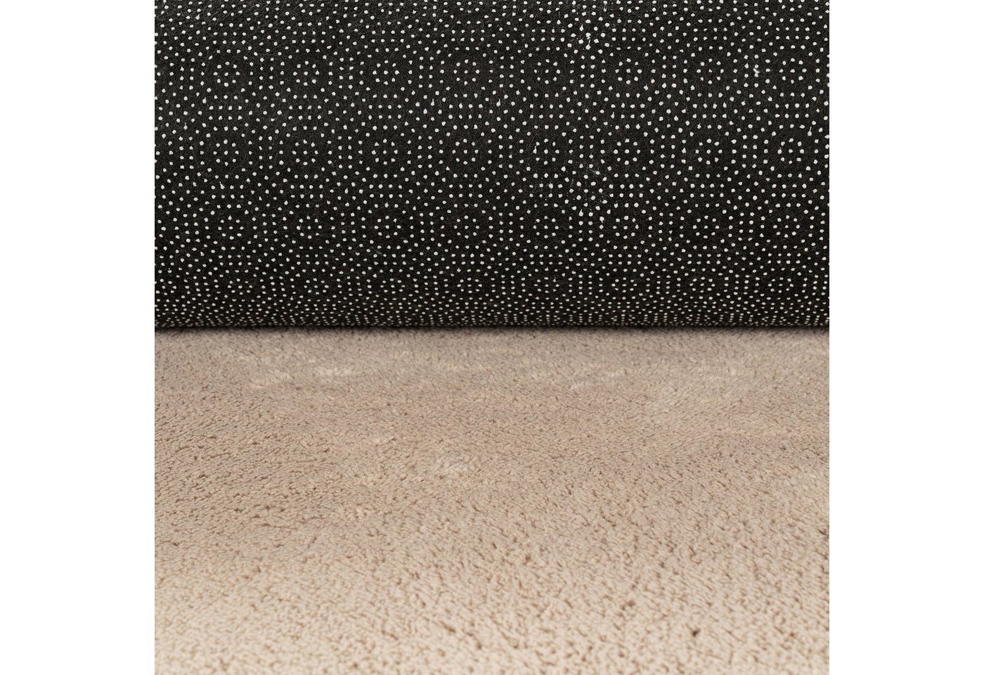 Carpetia Teppich Samtiges Uni-Design, rechteckig, Höhe: 10 mm, samtig weich, pflegeleicht, rutschhemmende Rückseite – Bild 2 von 4