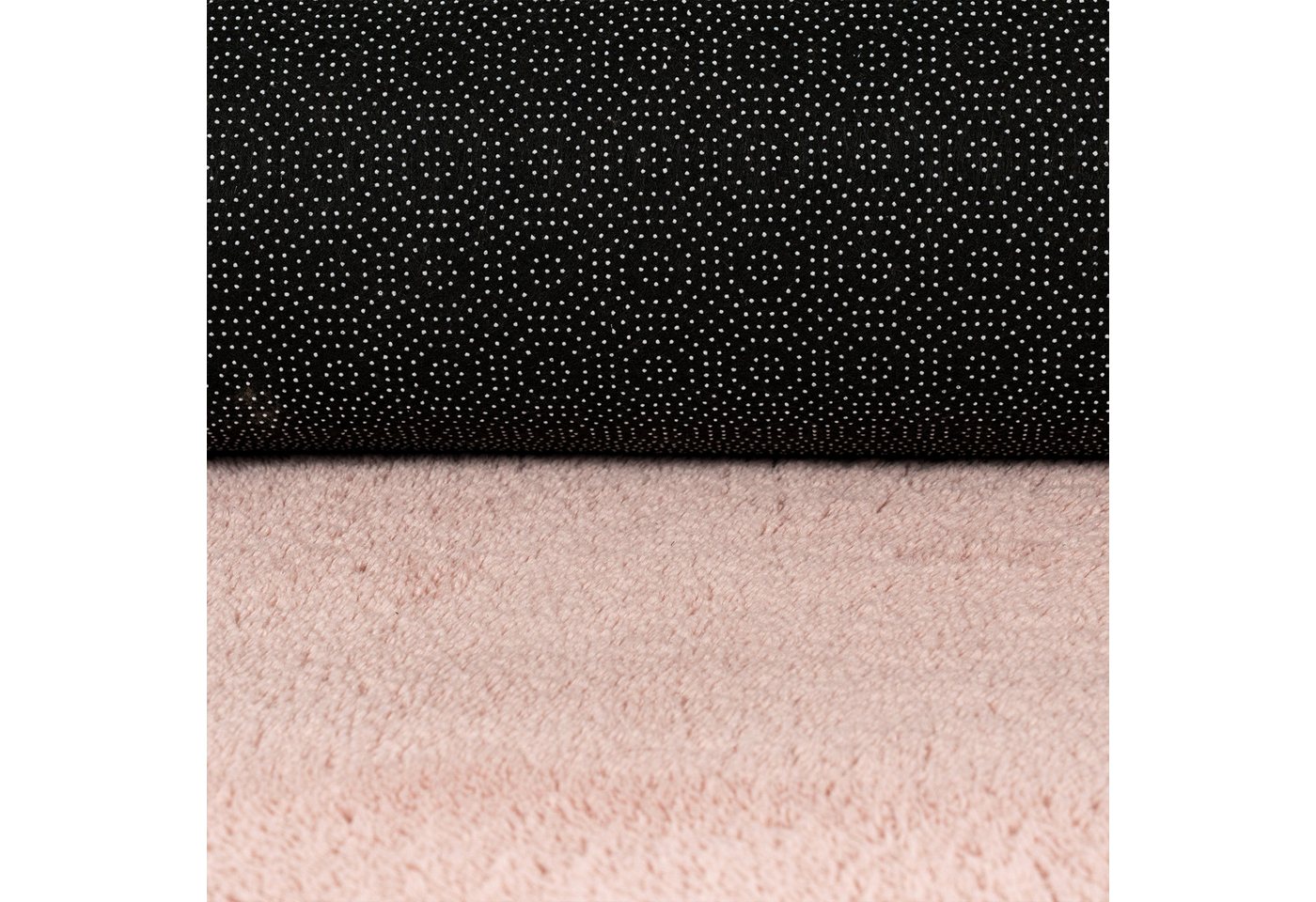 Carpetia Teppich Samtiges Uni-Design, rechteckig, Höhe: 10 mm, samtig weich, pflegeleicht, rutschhemmende Rückseite – Bild 3 von 4