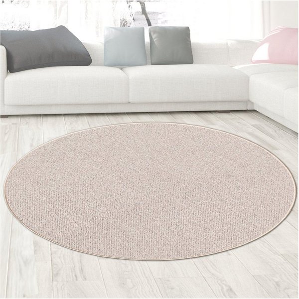 Carpetia Teppich Uni-Design, rund, Höhe: 4 mm, kurzflorig,robust,einfarbig
