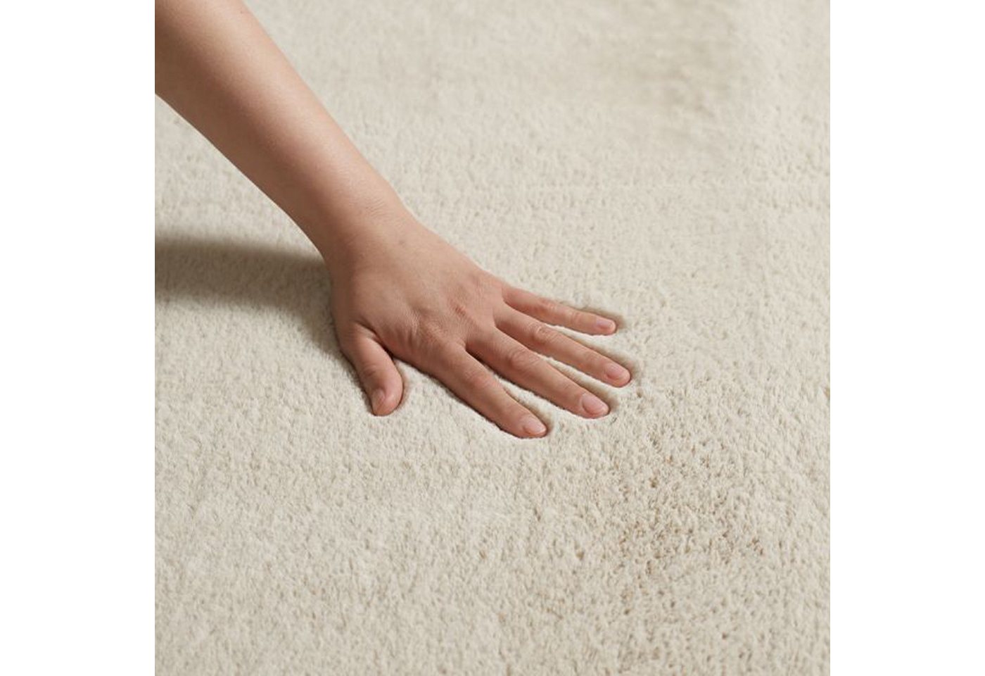 Carpetia Teppich Uni-Optik, rechteckig, Höhe: 13 mm, waschbar rutschhemmend weich – Bild 3 von 5