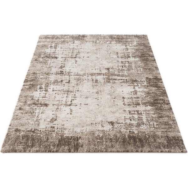 Carpetilla Designteppich Designer Wohnzimmer Teppich abstrakte Musterung modern Beige-Vizon, Rechteckig, Höhe: 12 mm, Wohnzimmer