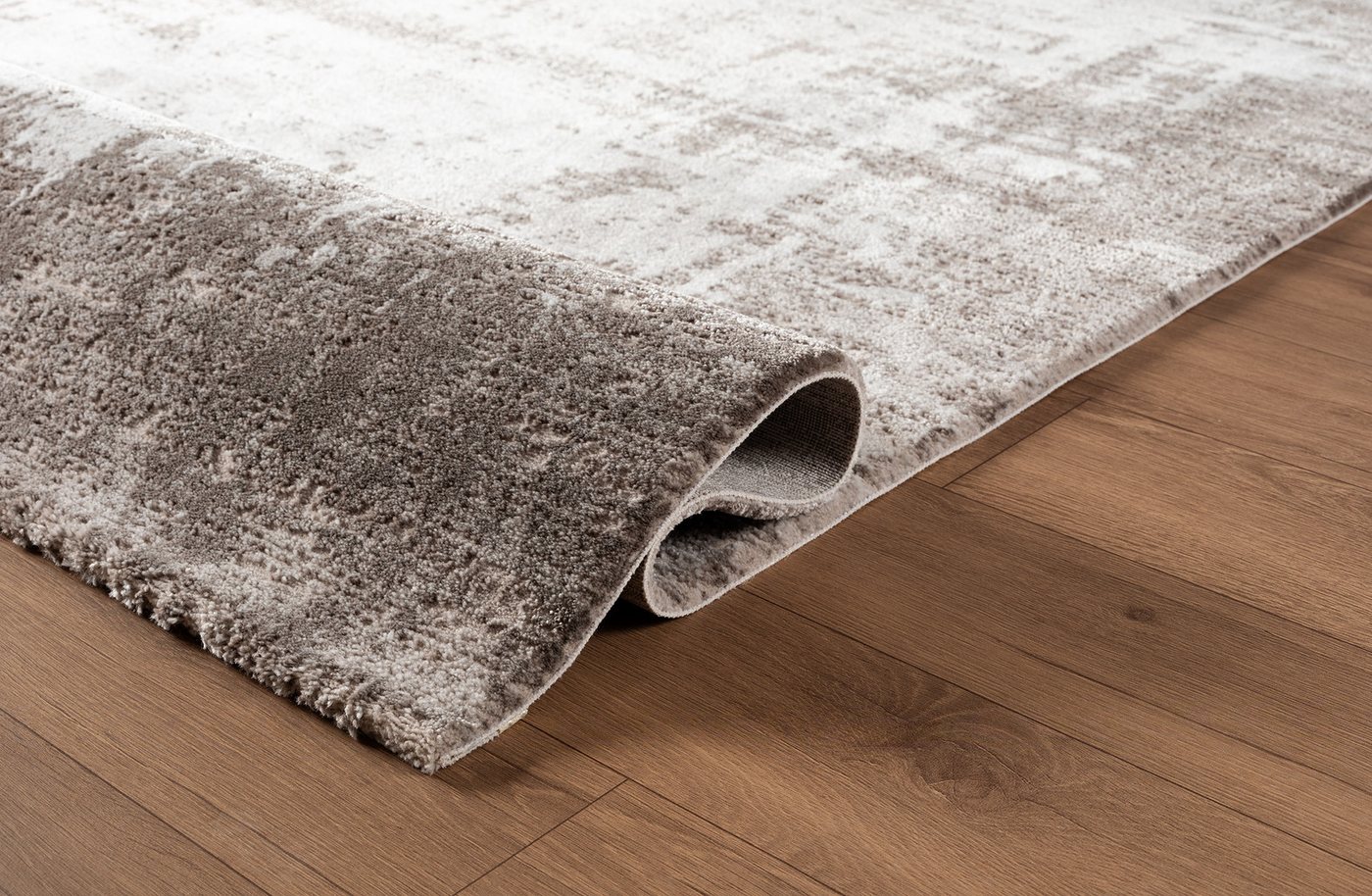 Carpetilla Designteppich Designer Wohnzimmer Teppich abstrakte Musterung modern Beige-Vizon, Rechteckig, Höhe: 12 mm, Wohnzimmer – Bild 3 von 5