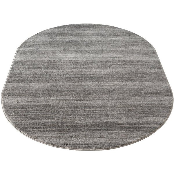 Carpetilla Designteppich Designer Wohnzimmer Teppich abstrakte Oval Musterung modern Grau, Rechteckig, Höhe: 12 mm