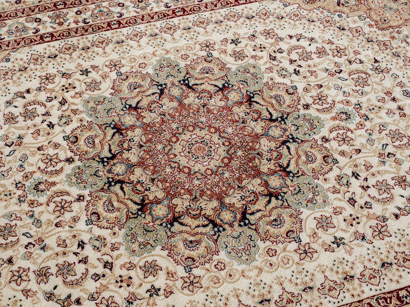 Carpetilla Designteppich Designer Wohnzimmer Teppich Afsahan Orientalische Knochens Farbe, Rechtetig, wohnzimmer – Bild 5 von 5