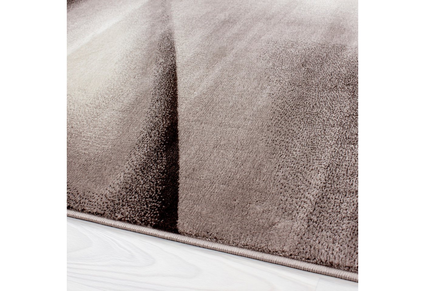 Carpettex Designteppich Abstrakt Design, Läufer, Höhe: 12 mm, Modern Kurzflor Teppich Wohnzimmer Abstrakt Design Braun Pflegeleicht – Bild 3 von 5
