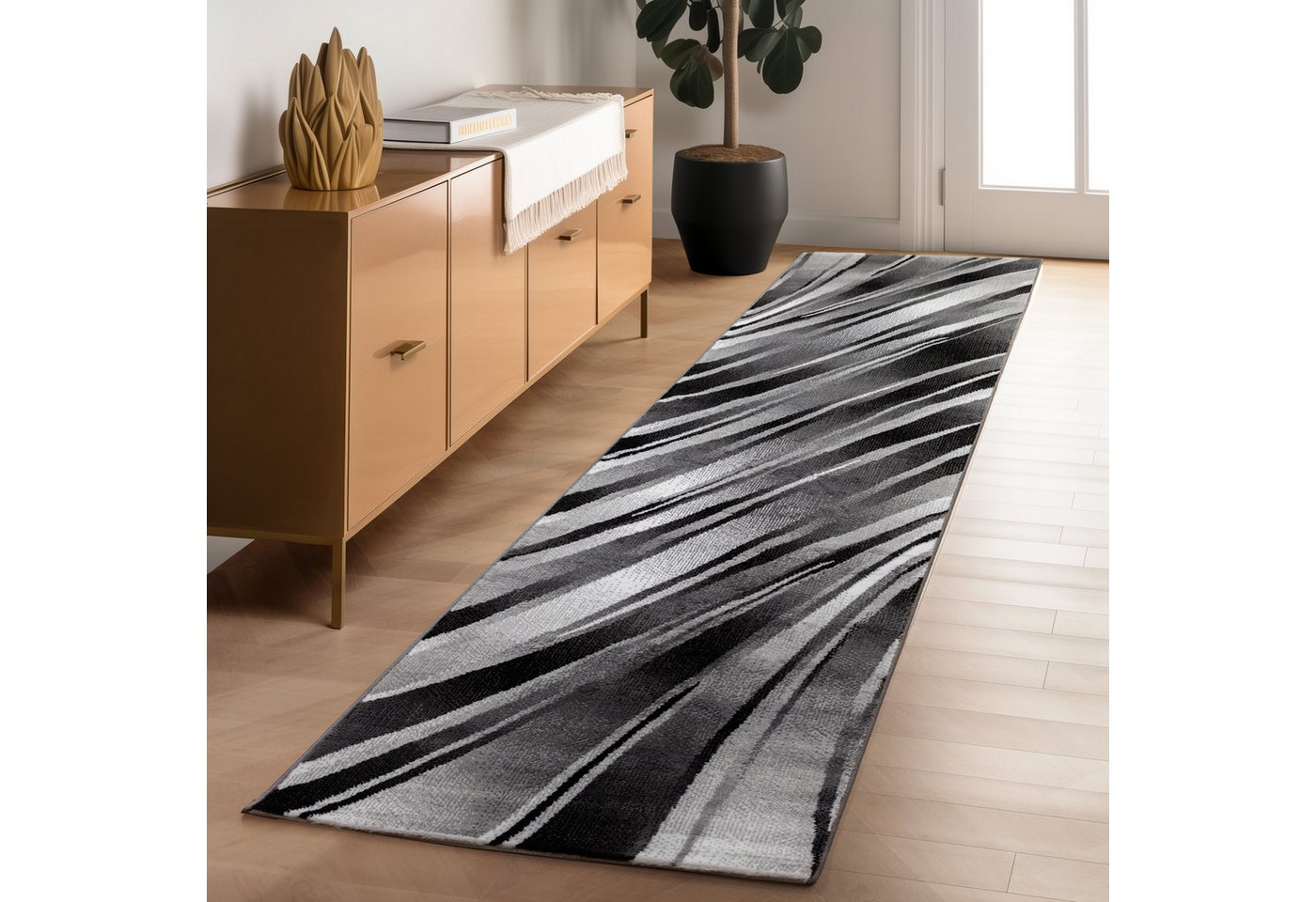 Carpettex Designteppich Abstrakt Wellen Design, Läufer, Höhe: 12 mm, Kurzflor Teppich Wohnzimmer Abstrakt Wellen Design versch. größe – Bild 3 von 5