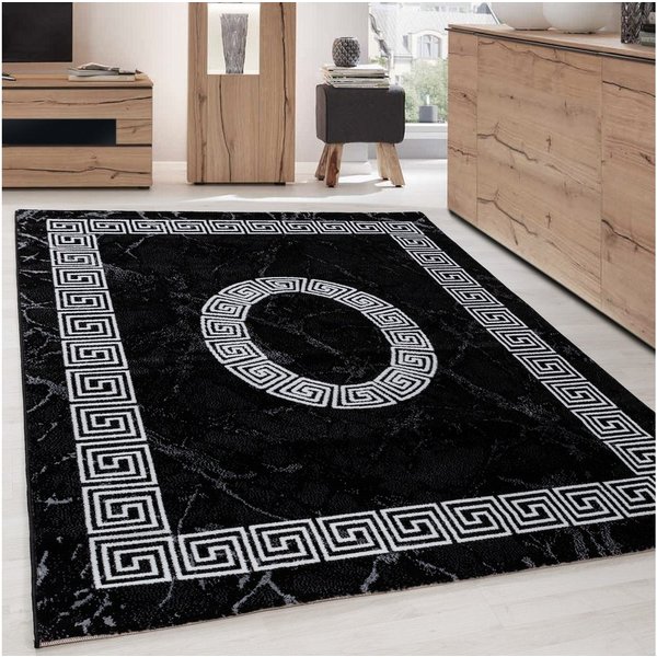 Carpettex Designteppich Mäander-Design, Läufer, Höhe: 6 mm, Modern Kurzflor Teppich Wohnzimmer Mäander Design Pflegeleicht