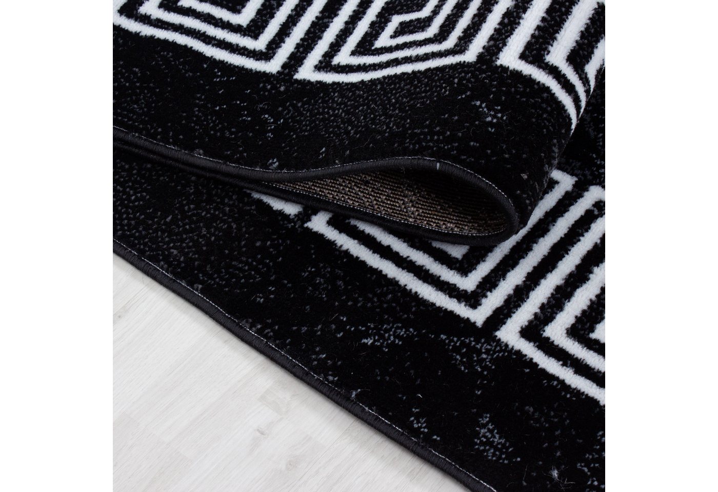 Carpettex Designteppich Mäander-Design, Läufer, Höhe: 6 mm, Modern Kurzflor Teppich Wohnzimmer Mäander Design Pflegeleicht – Bild 4 von 5