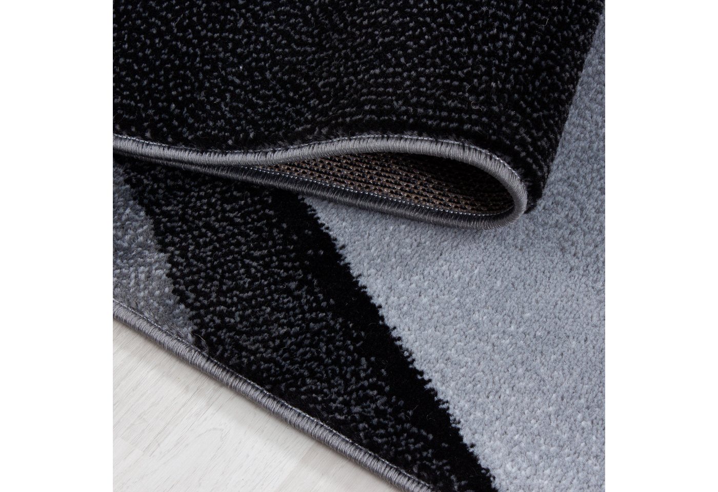 Carpettex Designteppich Ombre Design, Läufer, Höhe: 6 mm, Modern Kurzflor Teppich Wohnzimmer Abstrakt Wellen Design Pflegeleicht – Bild 4 von 5