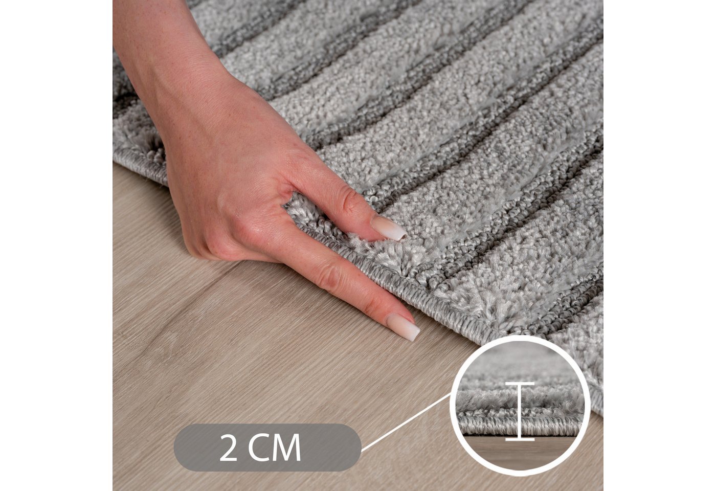 Carpettex Designteppich Skandinavischer Boho, Rund, Höhe: 8 mm, Teppich Wohnzimmer, Schlafzimmer, Gästezimmer – Bild 3 von 5