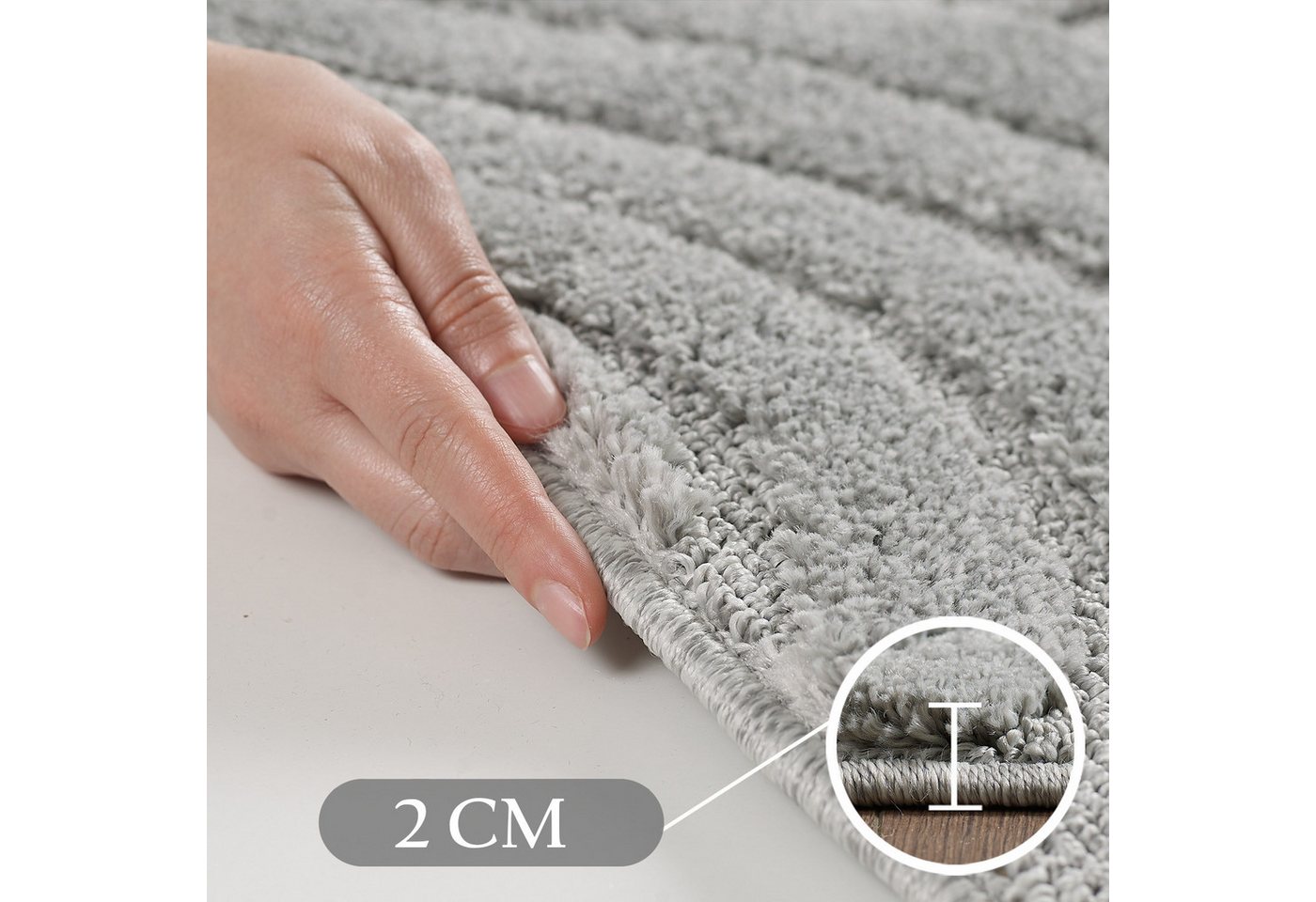Carpettex Designteppich Skandinavischer Boho, Rund, Höhe: 8 mm, Teppich Wohnzimmer, Schlafzimmer, Gästezimmer – Bild 3 von 5