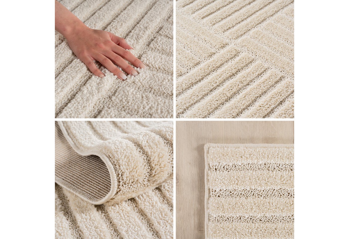 Carpettex Designteppich Skandinavischer Boho, Rund, Höhe: 8 mm, Teppich Wohnzimmer, Schlafzimmer, Gästezimmer – Bild 2 von 5