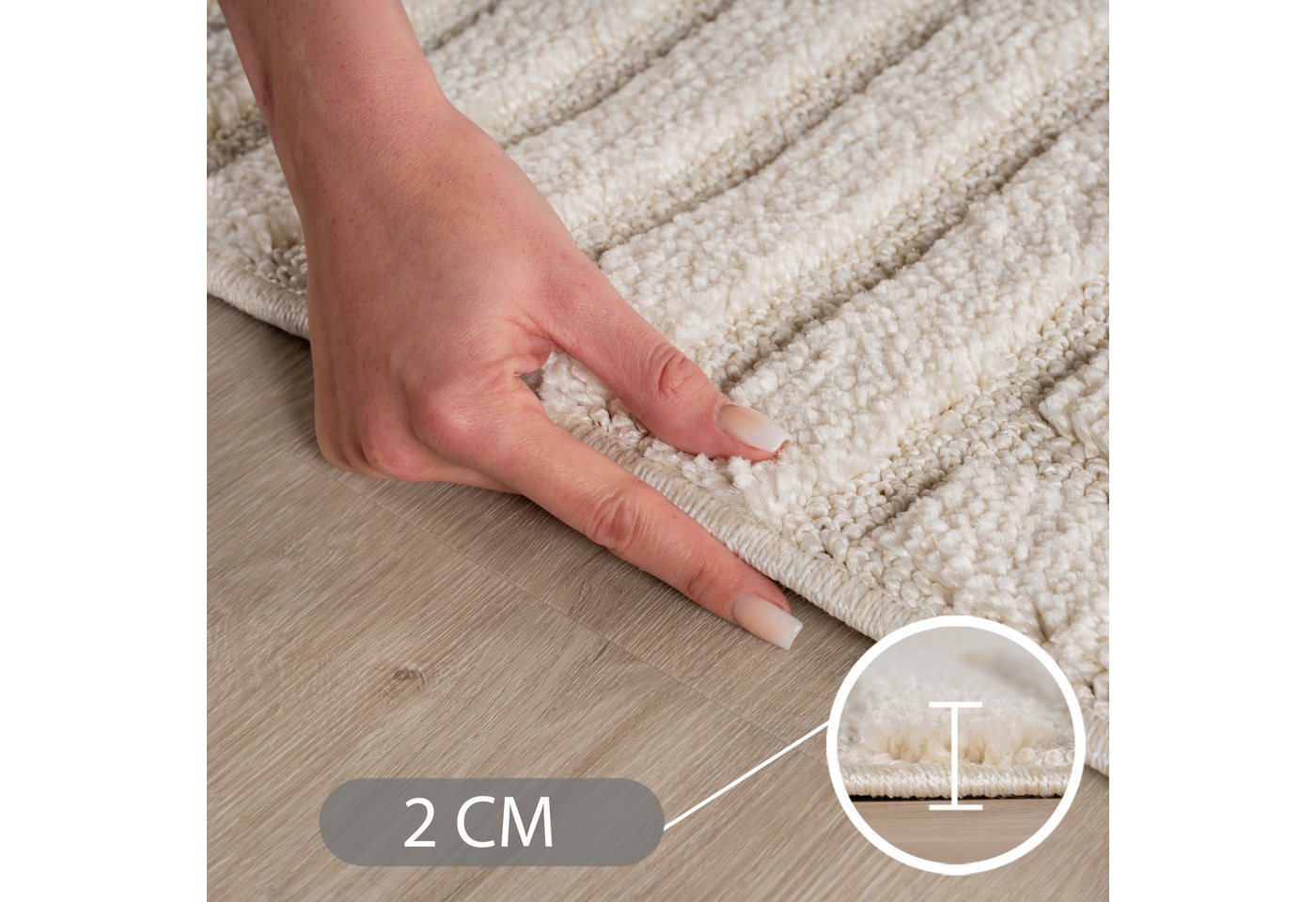 Carpettex Designteppich Skandinavischer Boho, Rund, Höhe: 8 mm, Teppich Wohnzimmer, Schlafzimmer, Gästezimmer – Bild 3 von 5
