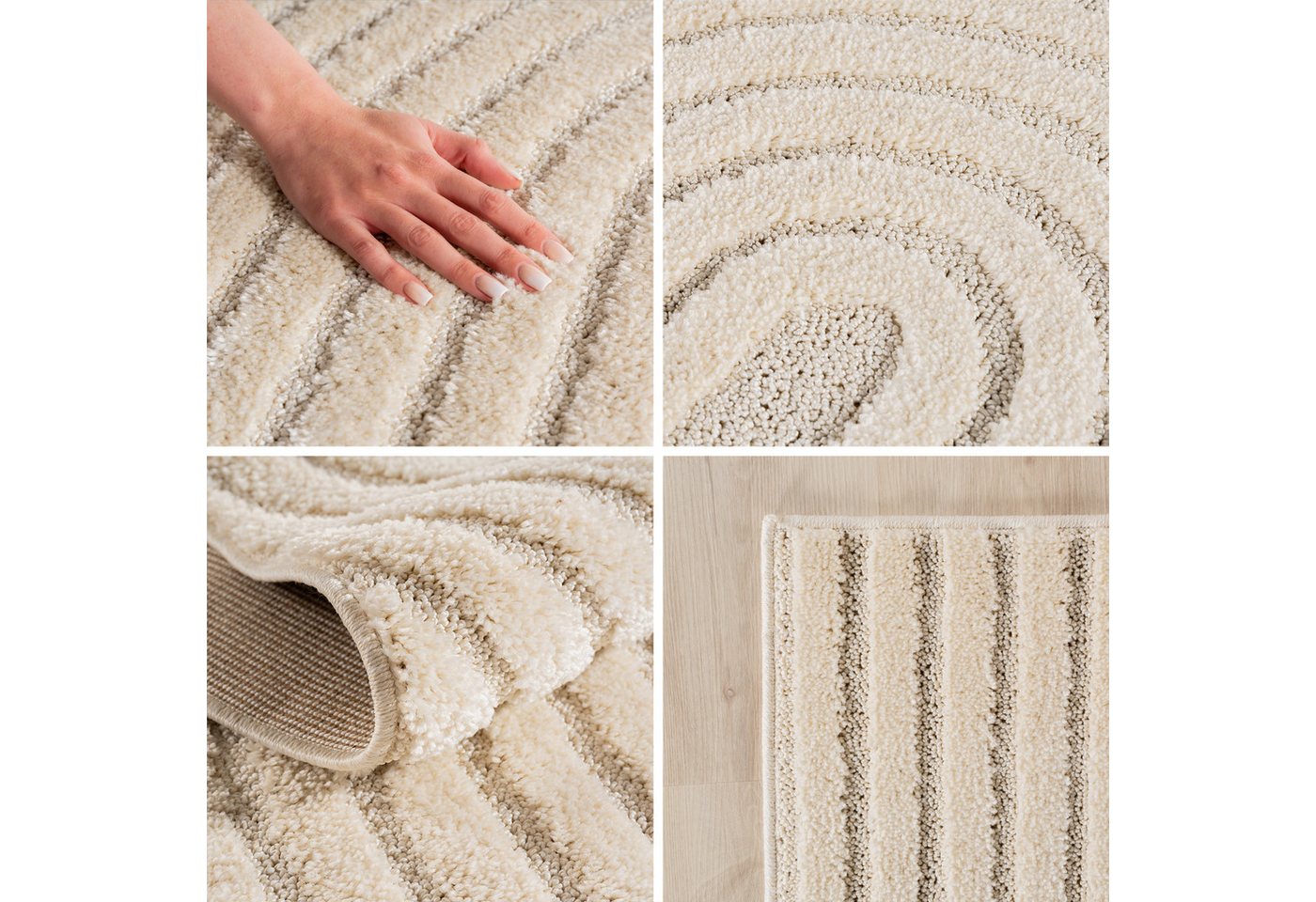 Carpettex Designteppich Skandinavischer Boho, Rechteckig, Höhe: 8 mm, Teppich Wohnzimmer, Schlafzimmer, Gästezimmer – Bild 2 von 5