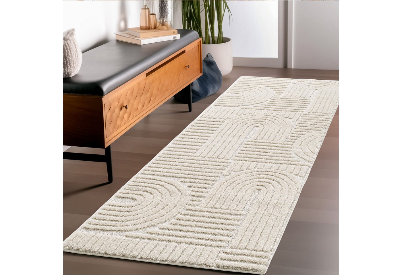 Carpettex Designteppich Skandinavischer Boho, Rund, Höhe: 8 mm, Teppich Wohnzimmer, Schlafzimmer, Gästezimmer – Bild 2 von 5