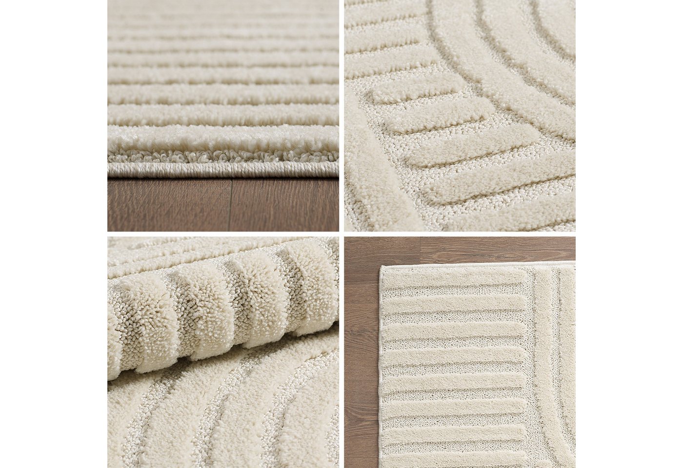 Carpettex Designteppich Skandinavischer Boho, Rund, Höhe: 8 mm, Teppich Wohnzimmer, Schlafzimmer, Gästezimmer – Bild 3 von 5