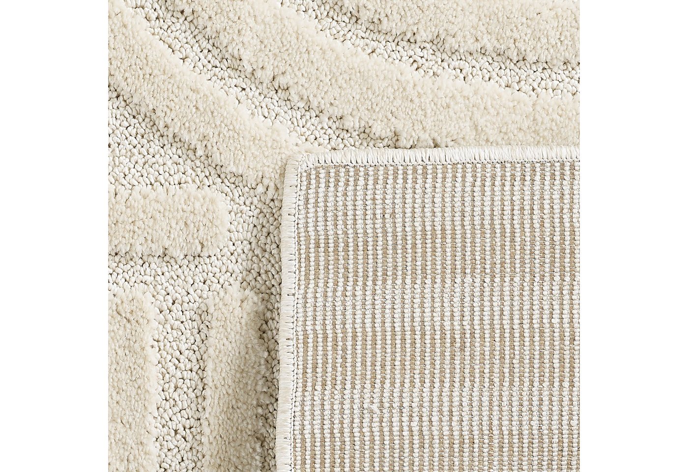 Carpettex Designteppich Skandinavischer Boho, Rund, Höhe: 8 mm, Teppich Wohnzimmer, Schlafzimmer, Gästezimmer – Bild 5 von 5