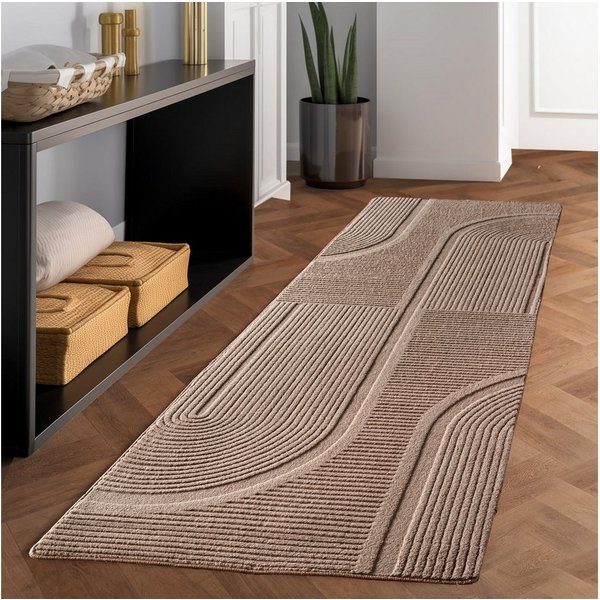 Carpettex Designteppich Unicolor - Einfarbig, Rechteckig, Höhe: 12 mm, Kurzflorteppich Skandinavische Design Anti-Rutsch Rückseite Waschbar