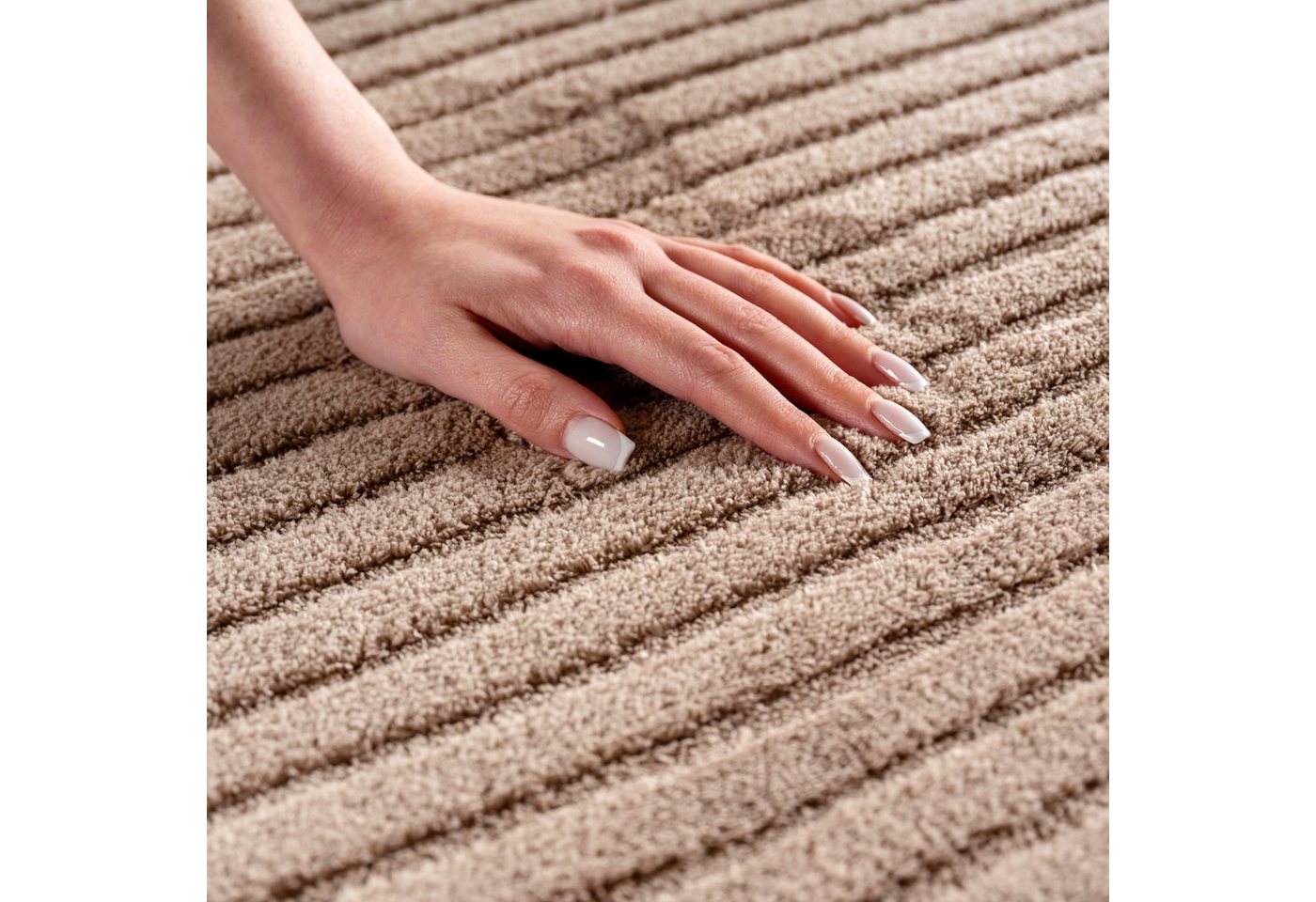 Carpettex Designteppich Unicolor - Einfarbig, Rechteckig, Höhe: 12 mm, Kurzflorteppich Skandinavische Design Anti-Rutsch Rückseite Waschbar – Bild 3 von 5