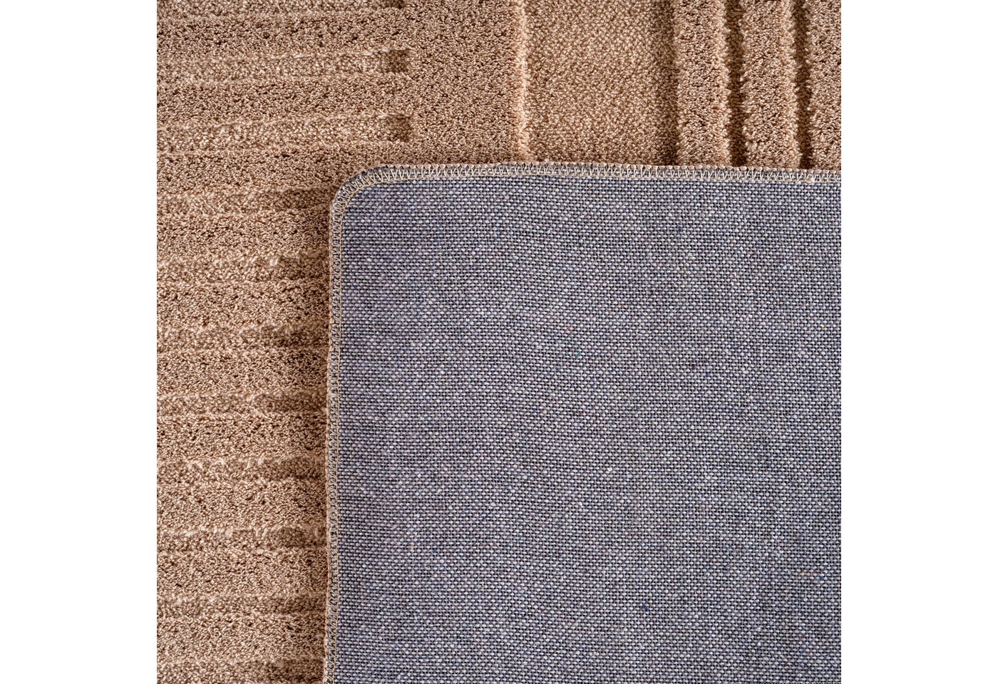 Carpettex Designteppich Unicolor - Einfarbig, Rechteckig, Höhe: 12 mm, Kurzflorteppich Skandinavische Design Anti-Rutsch Rückseite Waschbar – Bild 5 von 5