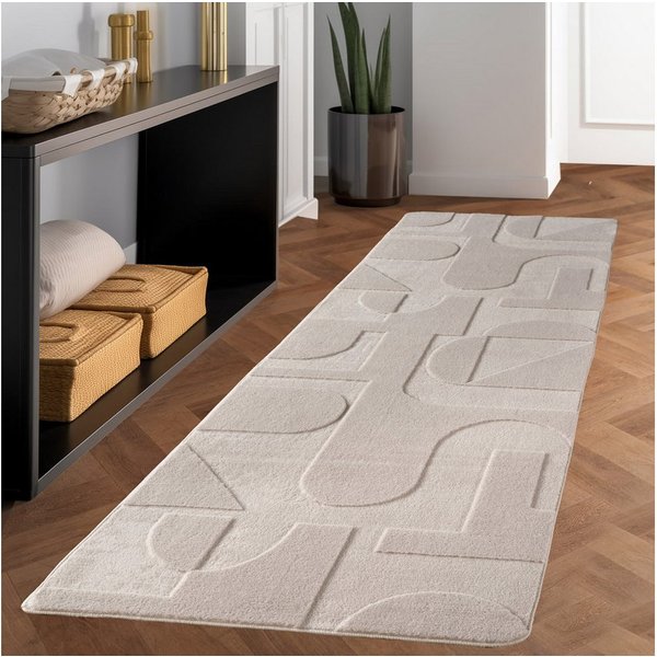 Carpettex Designteppich Unicolor - Einfarbig, Rechteckig, Höhe: 12 mm, Kurzflorteppich Skandinavische Design Anti-Rutsch Rückseite Waschbar