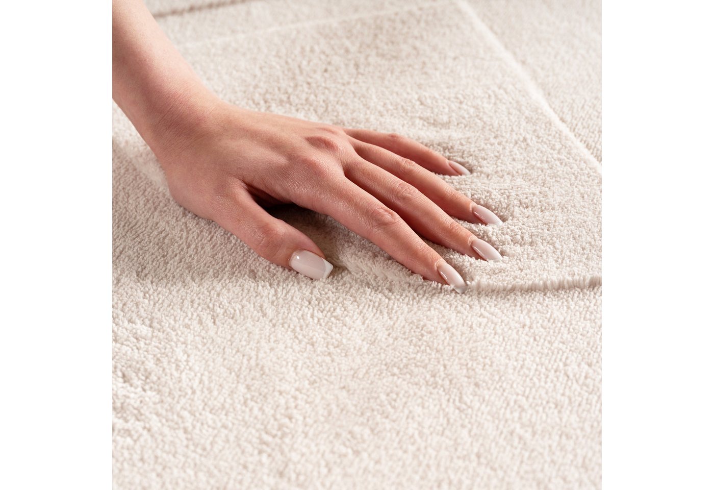 Carpettex Designteppich Unicolor - Einfarbig, Rechteckig, Höhe: 12 mm, Kurzflorteppich Skandinavische Design Anti-Rutsch Rückseite Waschbar – Bild 3 von 5