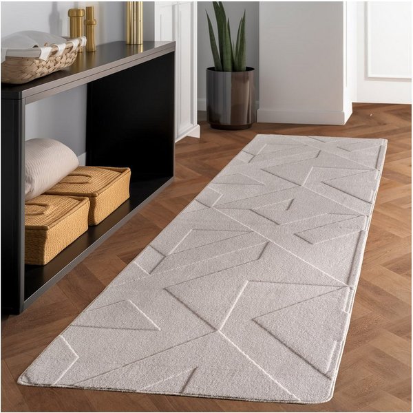 Carpettex Designteppich Unicolor - Einfarbig, Rechteckig, Höhe: 12 mm, Kurzflorteppich Skandinavische Design Anti-Rutsch Rückseite Waschbar