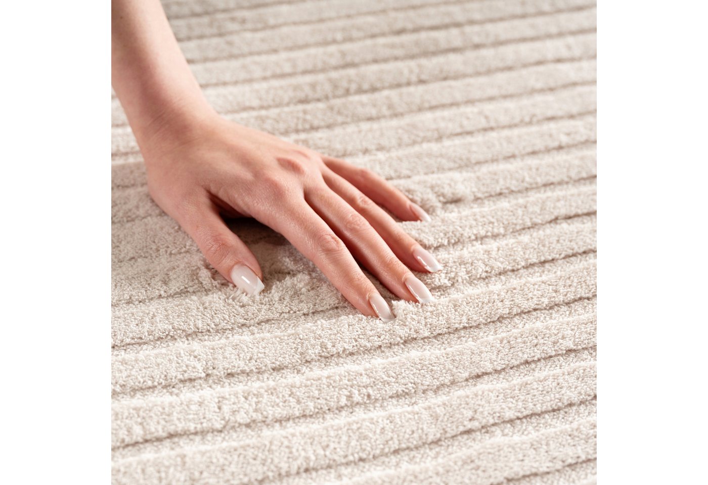 Carpettex Designteppich Unicolor - Einfarbig, Rechteckig, Höhe: 12 mm, Kurzflorteppich Skandinavische Design Anti-Rutsch Rückseite Waschbar – Bild 3 von 5