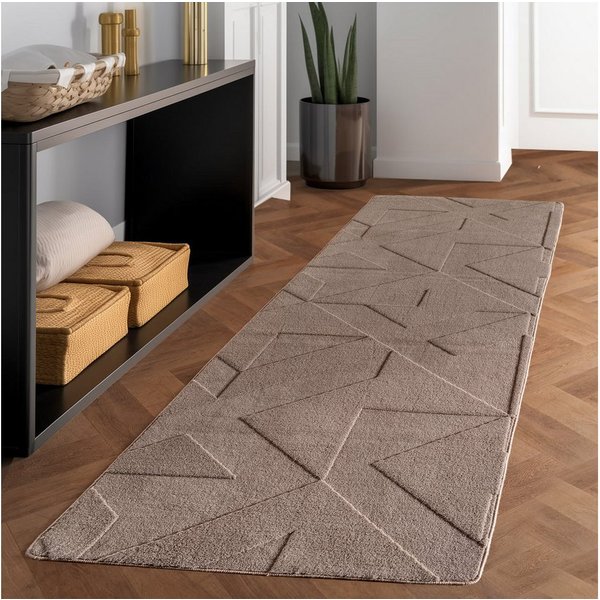 Carpettex Designteppich Unicolor - Einfarbig, Rechteckig, Höhe: 12 mm, Kurzflorteppich Skandinavische Design Anti-Rutsch Rückseite Waschbar