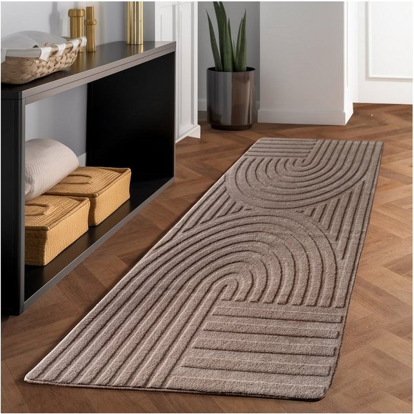 Carpettex Designteppich Unicolor - Einfarbig, Rechteckig, Höhe: 12 mm, Kurzflorteppich Skandinavische Design Anti-Rutsch Rückseite Waschbar