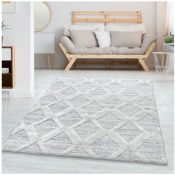 Carpettex Hochflor-Teppich Boho-Design, Läufer, Höhe: 20 mm, Teppich Wohnzimmer Boho Design weich 3D Optik Skandinavische Stil