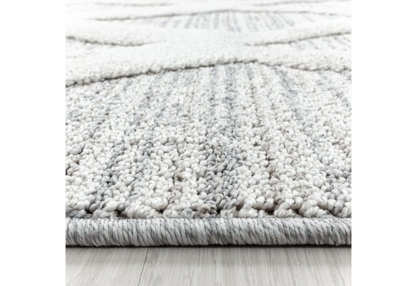 Carpettex Hochflor-Teppich Boho-Design, Läufer, Höhe: 20 mm, Teppich Wohnzimmer Boho Design weich 3D Optik Skandinavische Stil – Bild 4 von 5