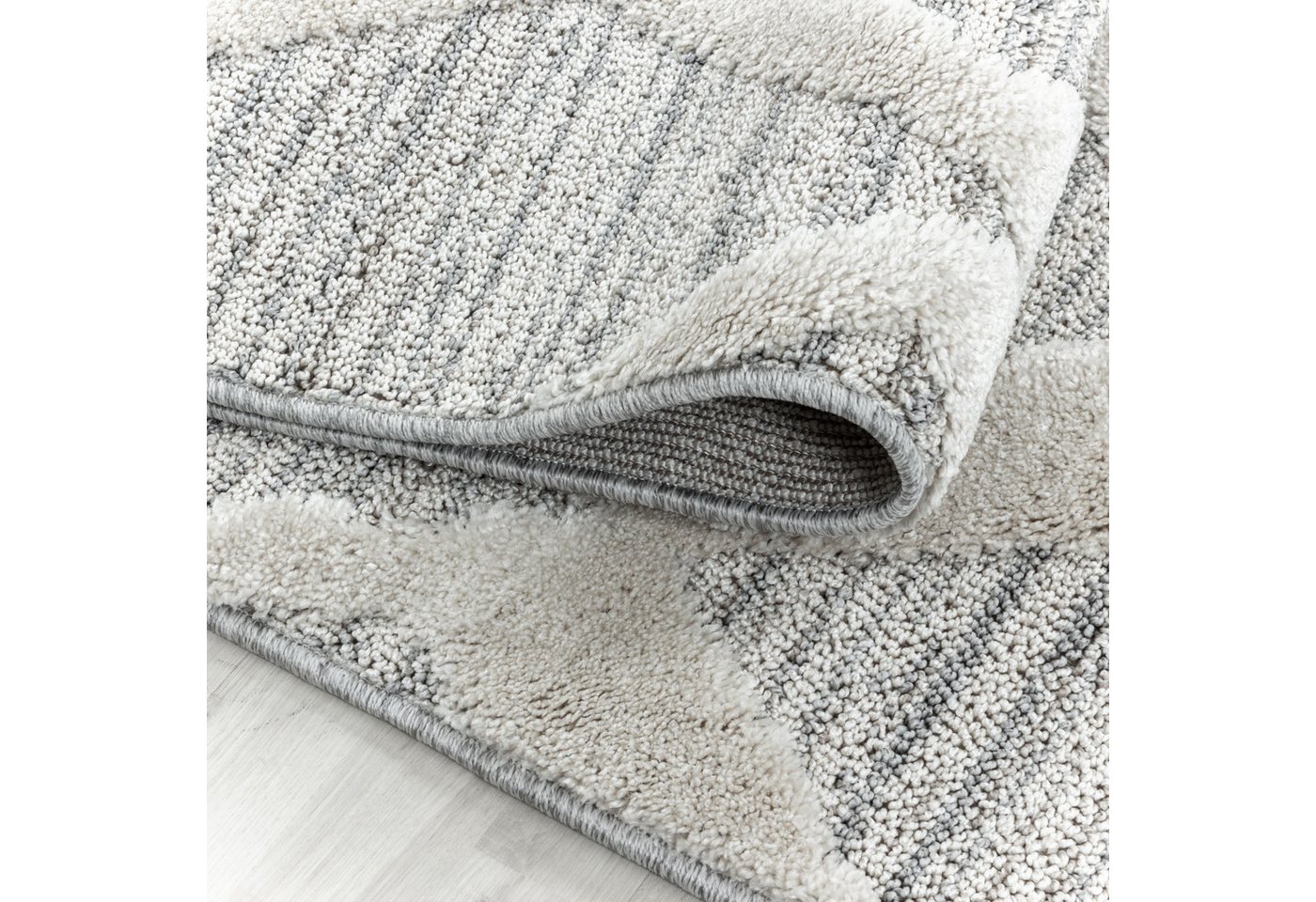 Carpettex Hochflor-Teppich Boho-Design, Läufer, Höhe: 20 mm, Teppich Wohnzimmer Boho Design weich 3D Optik Skandinavische Stil – Bild 5 von 5