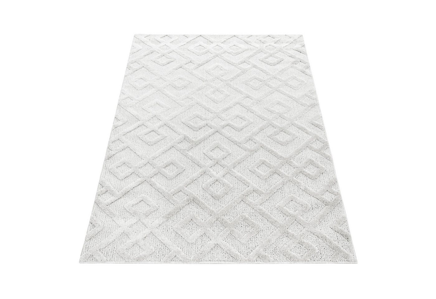 Carpettex Hochflor-Teppich Geometrisch Design, Läufer, Höhe: 20 mm, Teppich Wohnzimmer Boho Design 3D Optik Skandinavische Stil – Bild 2 von 5