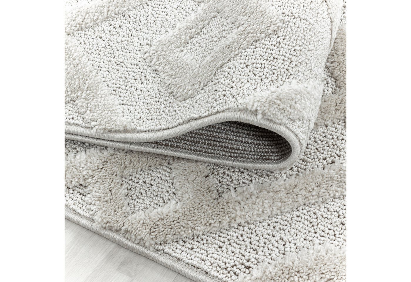 Carpettex Hochflor-Teppich Geometrisch Design, Läufer, Höhe: 20 mm, Teppich Wohnzimmer Boho Design 3D Optik Skandinavische Stil – Bild 5 von 5