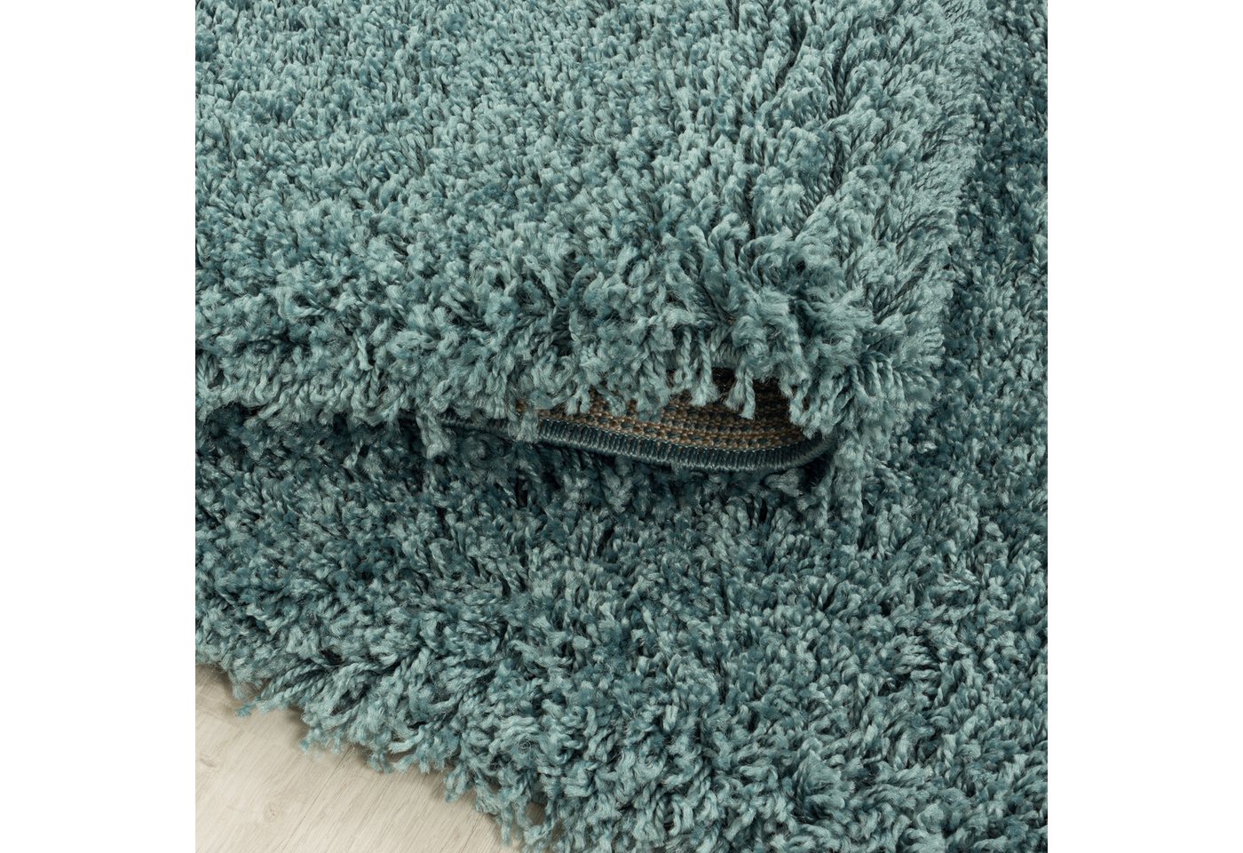 Carpettex Hochflor-Teppich Unicolor - Einfarbig, Rund, Höhe: 30 mm, Einfarbig Shaggy Teppich Wohnzimmer Langflor versch. farben und größen – Bild 3 von 4