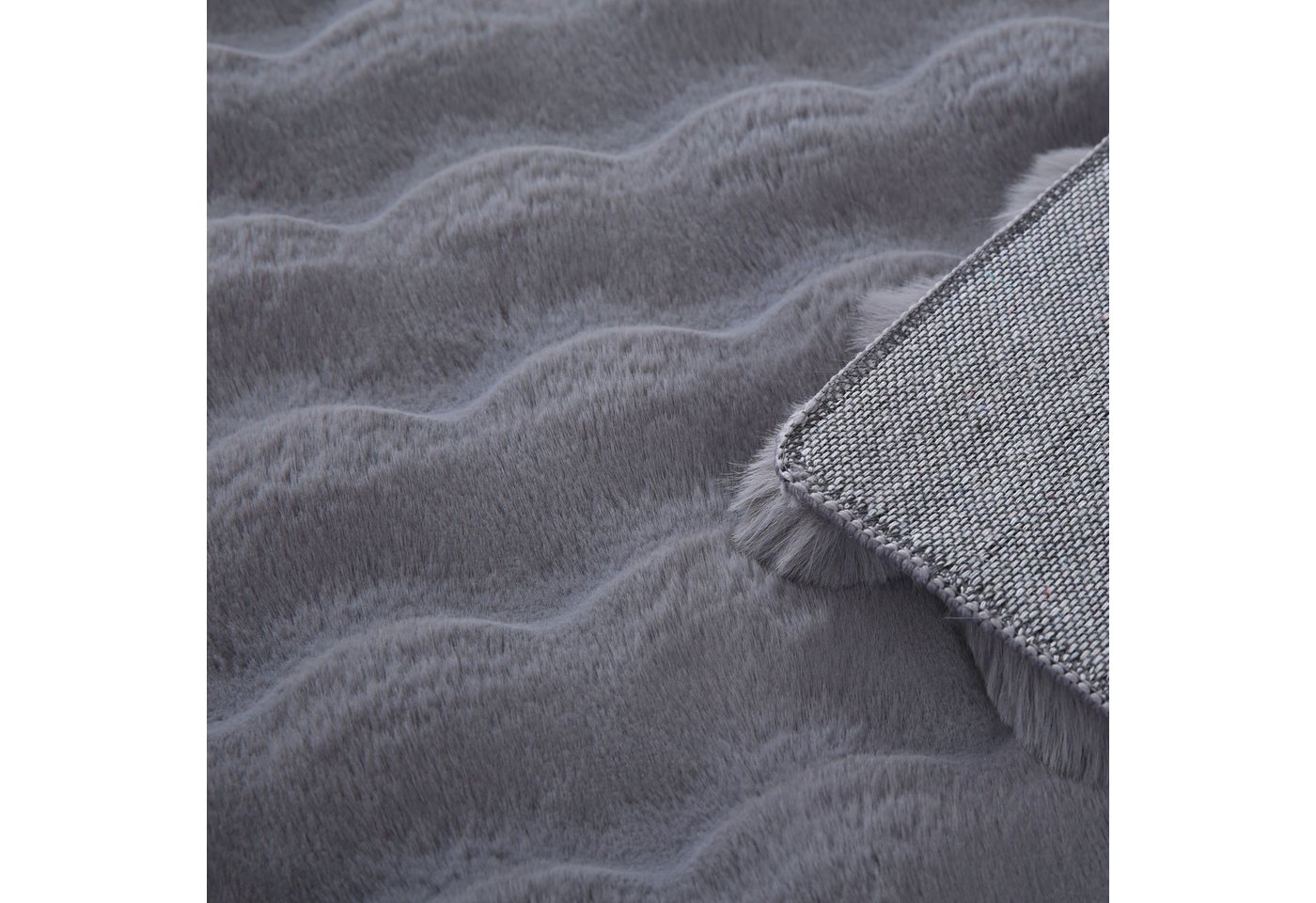 Carpettex Hochflor-Teppich Unicolor - Einfarbig, Läufer, Höhe: 25 mm, Teppich Wohnzimmer Soft Einfarbig 3D Optik flauschig Plüsch Teppich – Bild 5 von 5