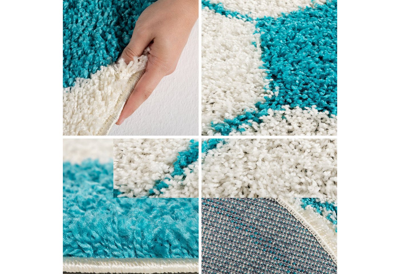 Carpettex Kinderteppich Fußball-Design, Rund, Höhe: 30 mm, Kinder Teppich Fußball-Form Kinderzimmer versch.farben und größen – Bild 3 von 5