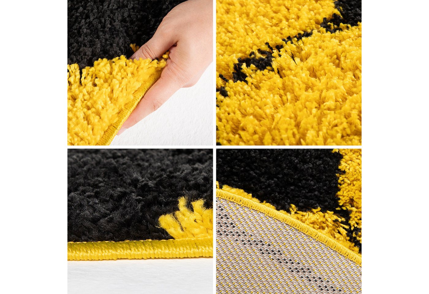 Carpettex Kinderteppich Fußball-Design, Rund, Höhe: 30 mm, Kinder Teppich Fußball-Form Kinderzimmer versch.farben und größen – Bild 3 von 5