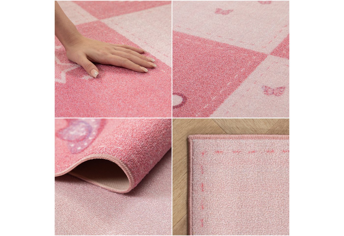 Carpettex Kinderteppich Prinzessin-Design, Rechteckig, Höhe: 7 mm, Teppich Kinderzimmer Prinzessin-Design Rutschfest Waschbar – Bild 2 von 5