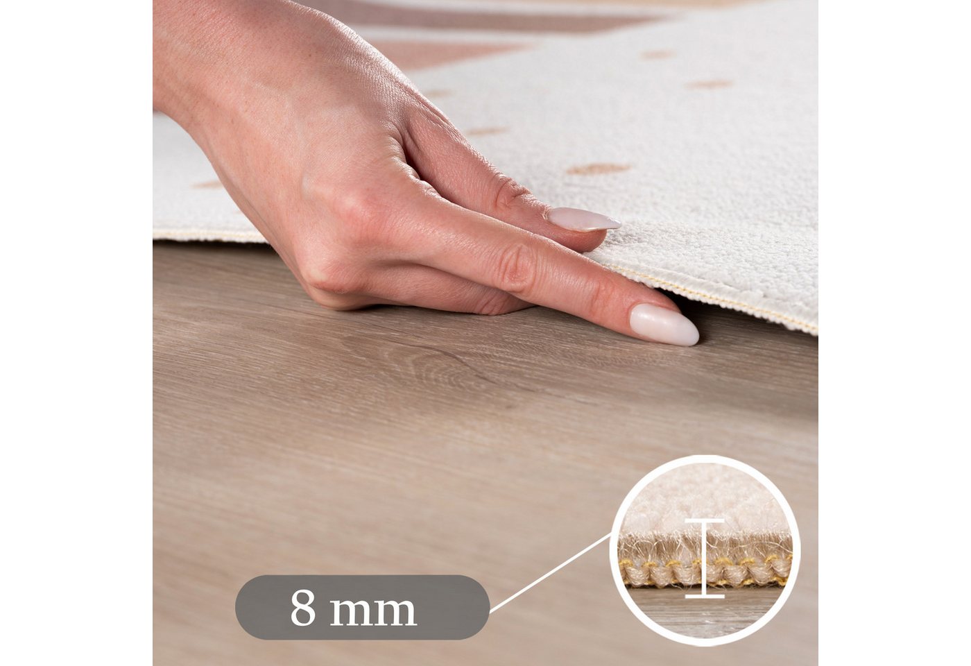 Carpettex Kinderteppich Regenbogen Liebe, Rechteckig, Höhe: 8 mm – Bild 3 von 5
