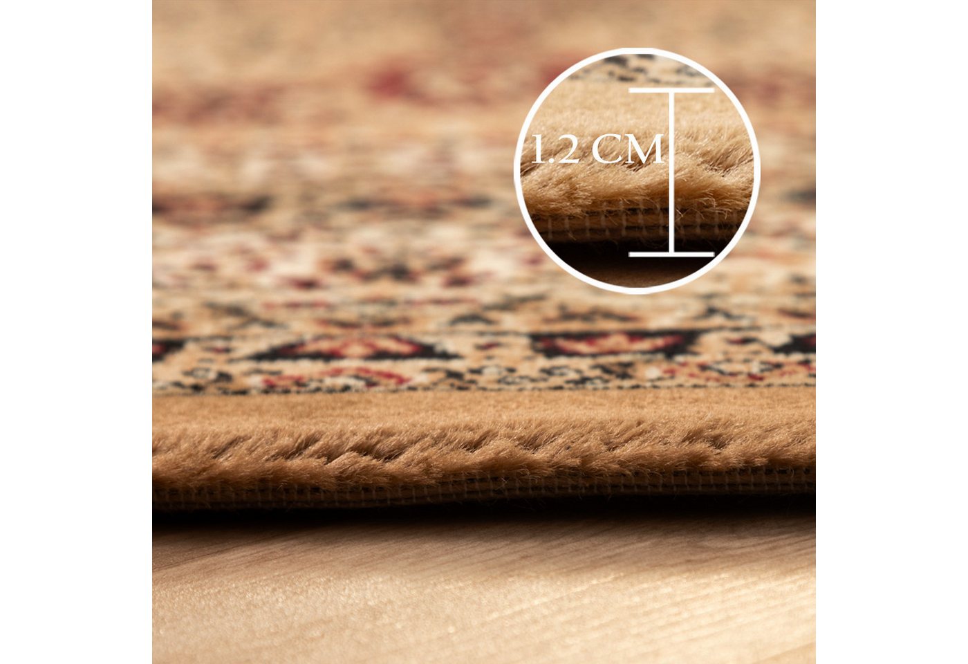 Carpettex Orientteppich Orientalisch Design, Läufer, Höhe: 12 mm, Orinet Teppich Webteppich orientalischen Mustern Teppich Wohnzimmer – Bild 5 von 5