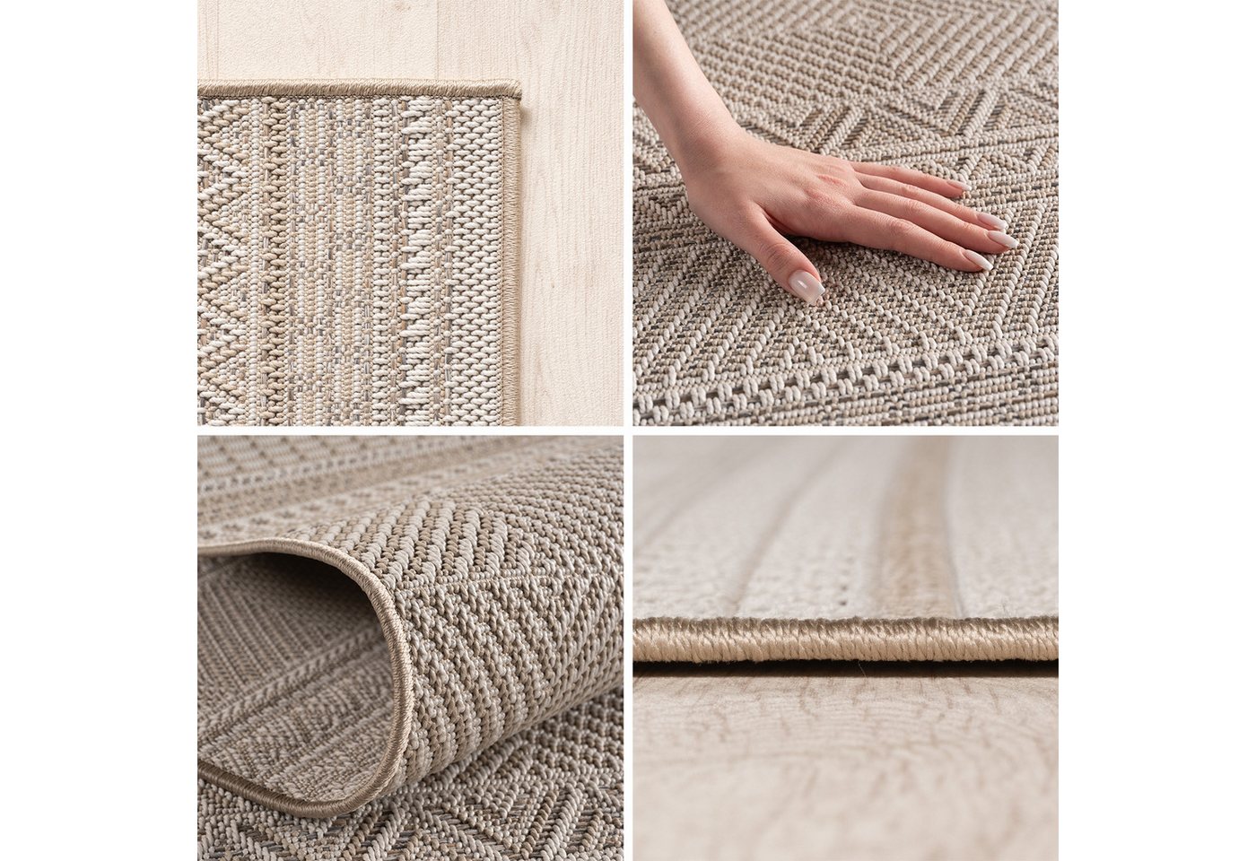Carpettex Outdoorteppich Boho Design, Läufer, Höhe: 5 mm, Outdoor Teppich Wetterfest Modern Design Wohnzimmer Küchen Terrasse – Bild 2 von 5