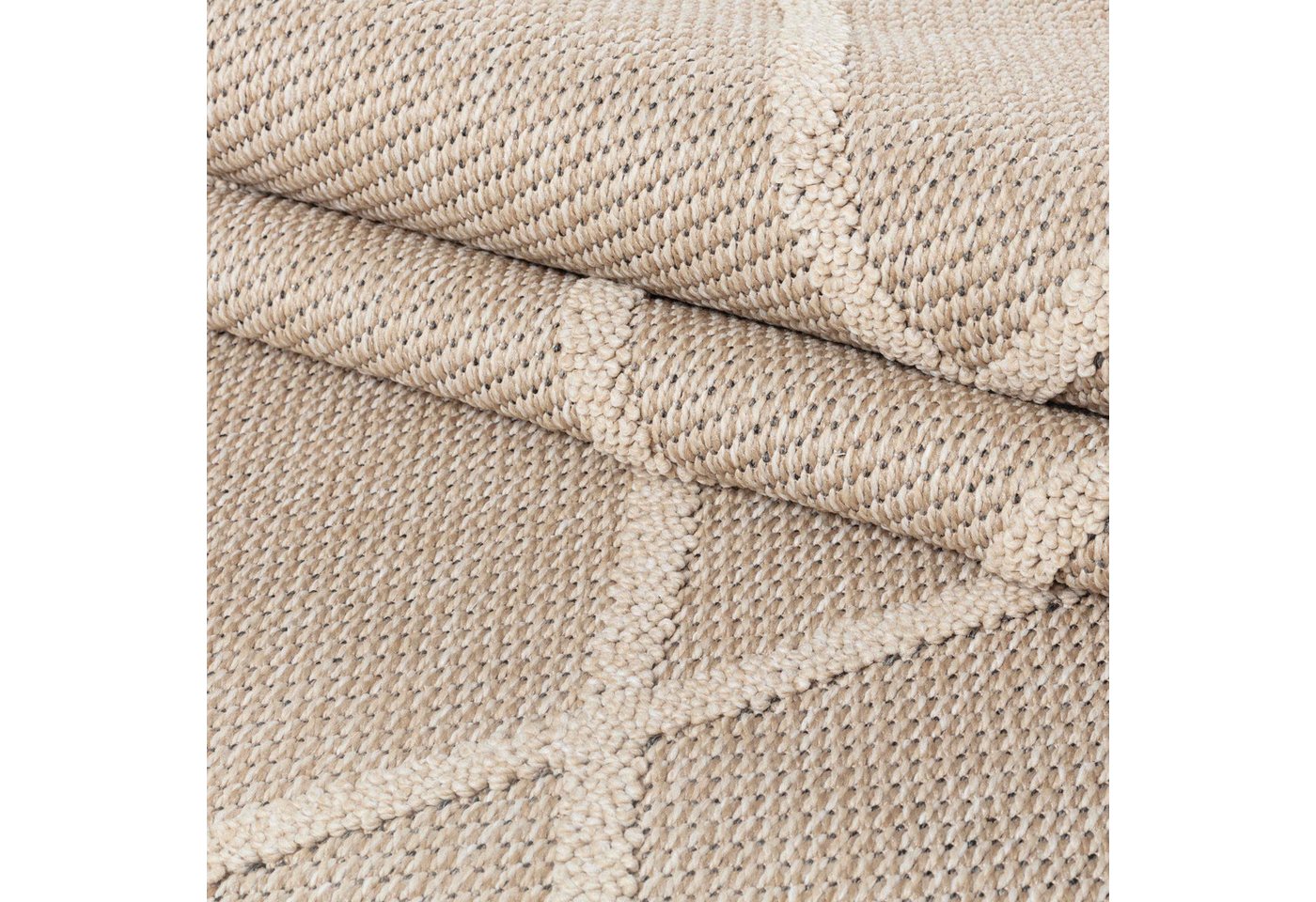 Carpettex Outdoorteppich Boho-Design, Läufer, Höhe: 8 mm, In& Outdoor Teppich Beige Boho Design für Küchen Balkon Terrasse – Bild 5 von 5
