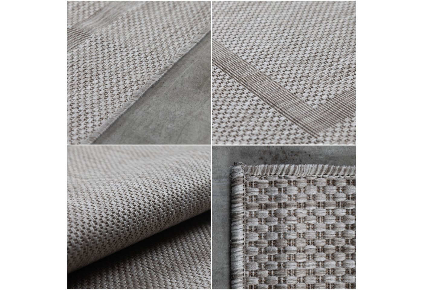 Carpettex Outdoorteppich Unicolor - Einfarbig, Läufer, Höhe: 5 mm, Teppich Wetterfest Balkon Küchenteppich Flachgewebe Sisaloptik – Bild 3 von 5