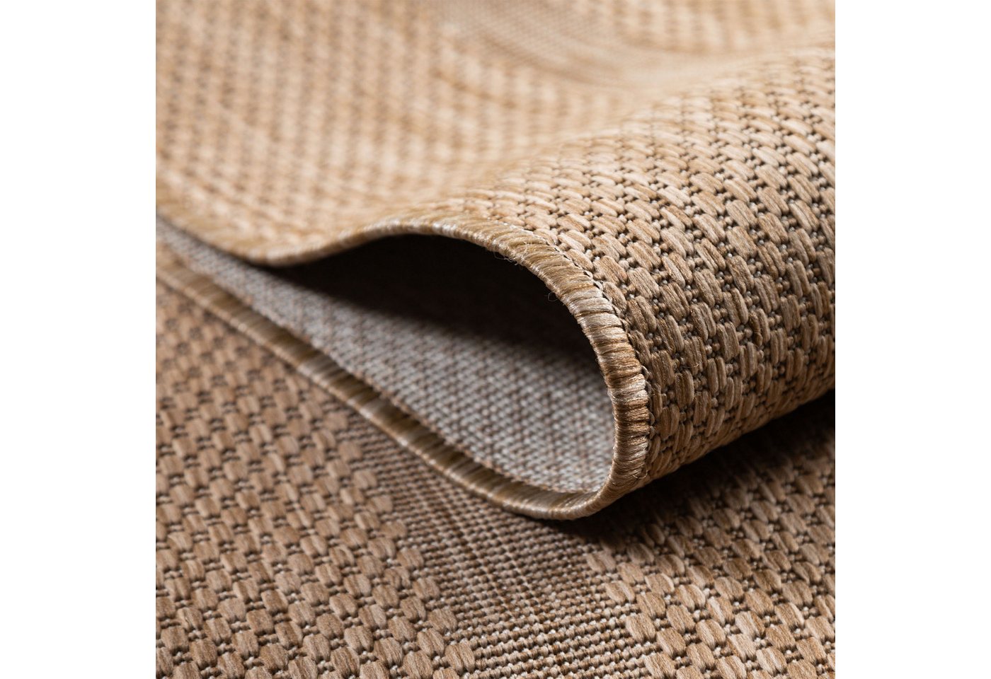 Carpettex Outdoorteppich Unicolor - Einfarbig, Läufer, Höhe: 5 mm, Teppich Wetterfest Balkon Küchenteppich Flachgewebe Sisaloptik – Bild 3 von 5